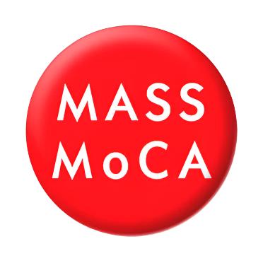 MASS MoCA Text Red 1" Button Pin