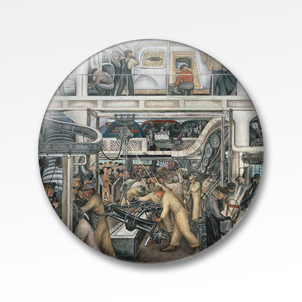 Detroit Industry Mural South Wall 1.5 inch Pin