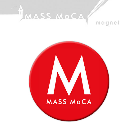 MASS MoCA Logo Red 2.25 Round Magnet (Packaged)