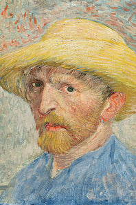 Self Portrait Van Gogh 2x3 Magnet Carded