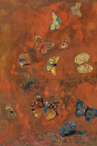 Evocation of Butterflies Redon 2x3 Magnet Carded
