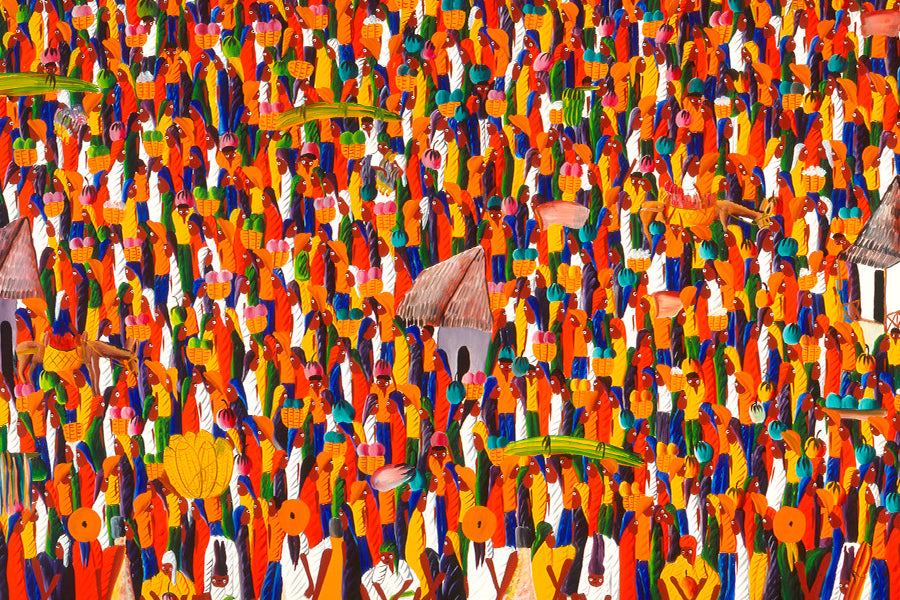 Crowded Market 2x3 Magnet