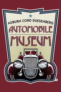 Automobile Museum Logo Maroon 2x3 Magnet