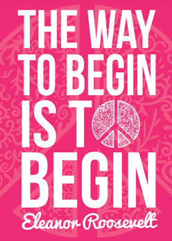 Eleanor Roosevelt - The Way to Begin 2.5 x 3.5 Magnet