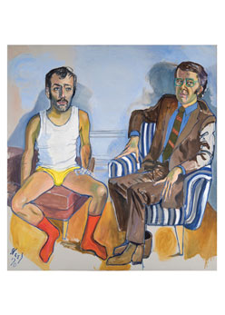 Alice Neel David Bourden and Gregory Battcock 2.5 x 3.5 Magnet Carded