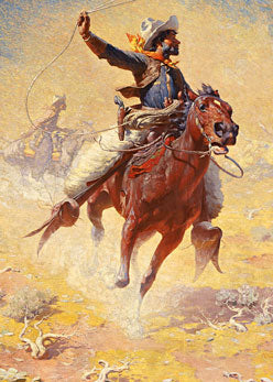 William Robinson Leigh The Roping 2.5 x 3.5 Magnet Carded