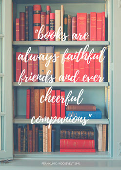 Books Are Always Faithful Friends 2.5 x 3.5 Magnet
