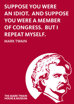 Mark Twain Member of Congress 2.5 x 3.5 Magnet Carded
