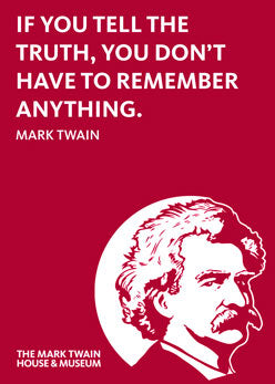 Mark Twain If You Tell the Truth 2.5 x 3.5 Magnet Carded