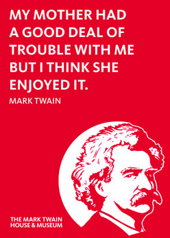 Mark Twain My Mother Had a Good Deal of Trouble 2.5 x 3.5 Magnet Carded