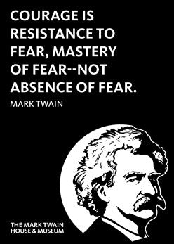 Mark Twain Courage Black 2.5 x 3.5 Magnet Carded