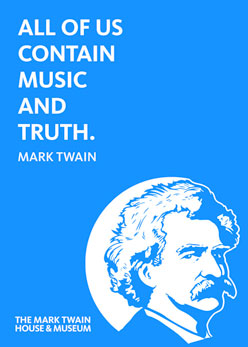 Mark Twain Music and Truth 2.5 x 3.5 Magnet Carded
