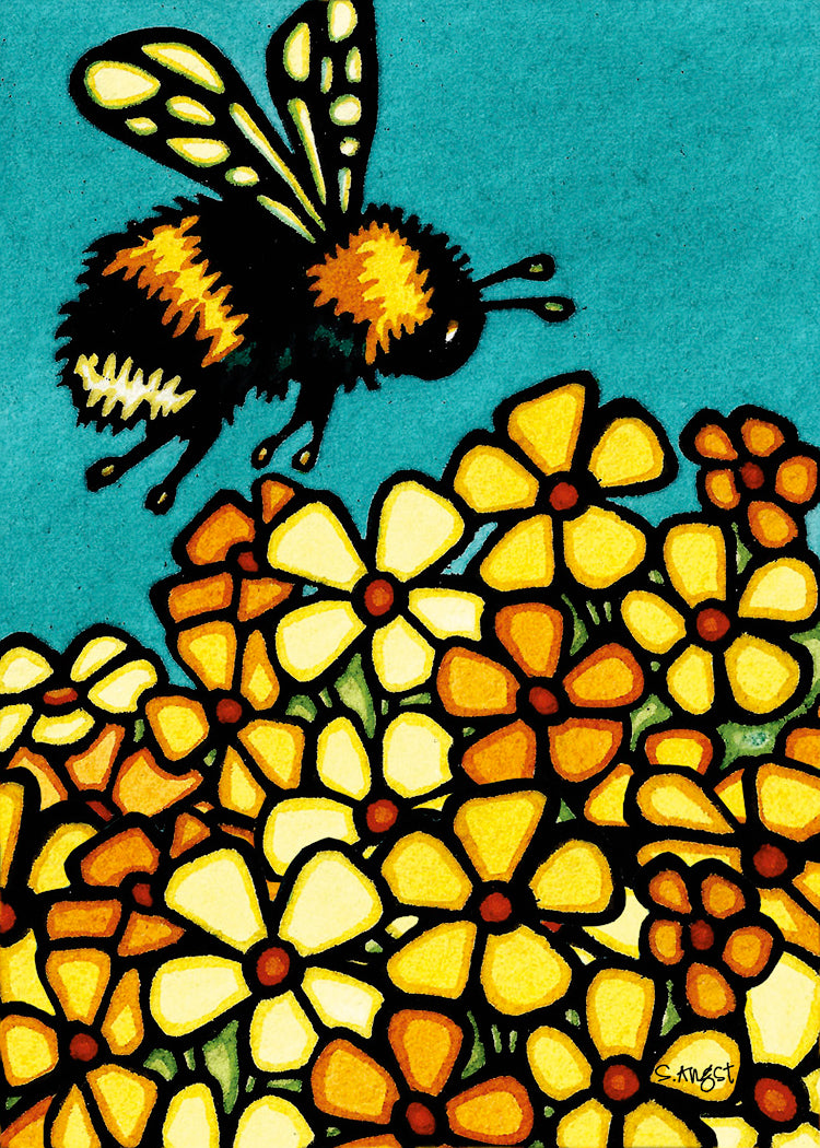 Bumble Bee Magnet 2.5x3.5