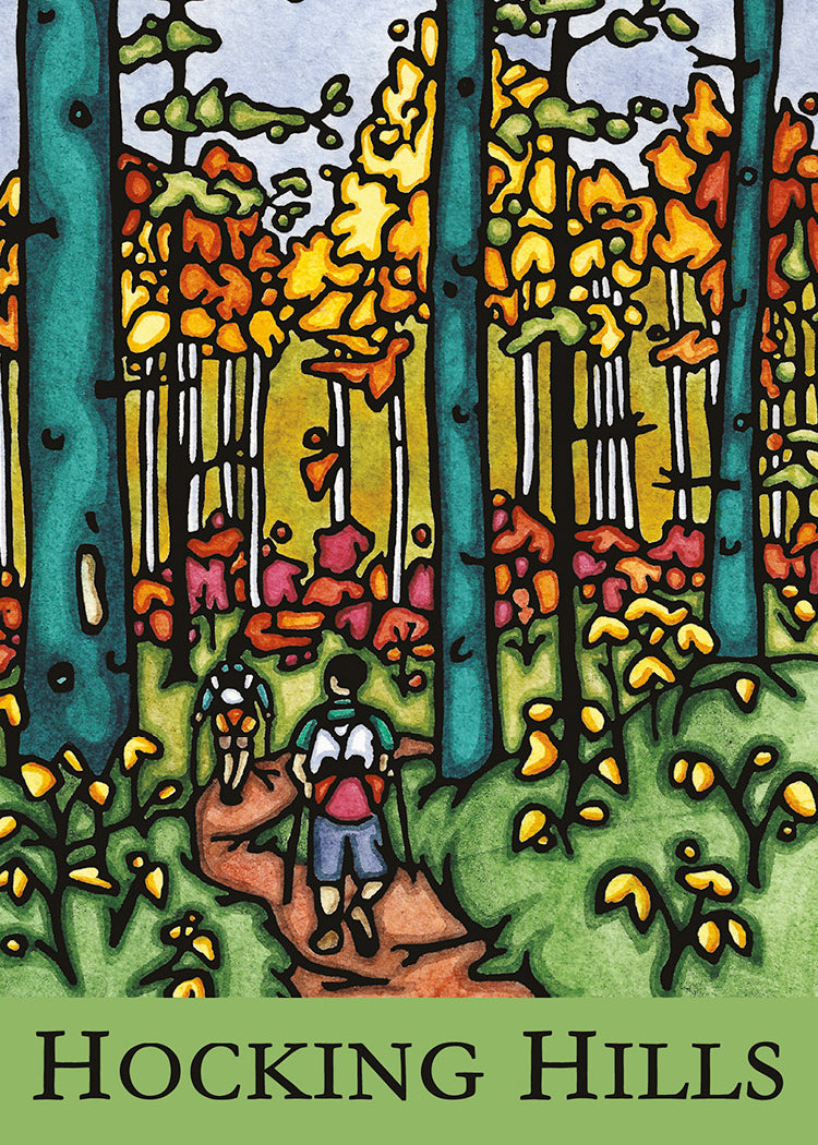 Hiking Hocking Hills 2.5x3.5 Magnet