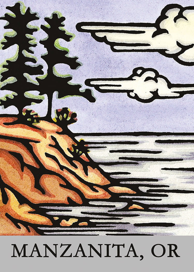 Manzanita OR Rocky Shore 2.5x3.5 Magnet