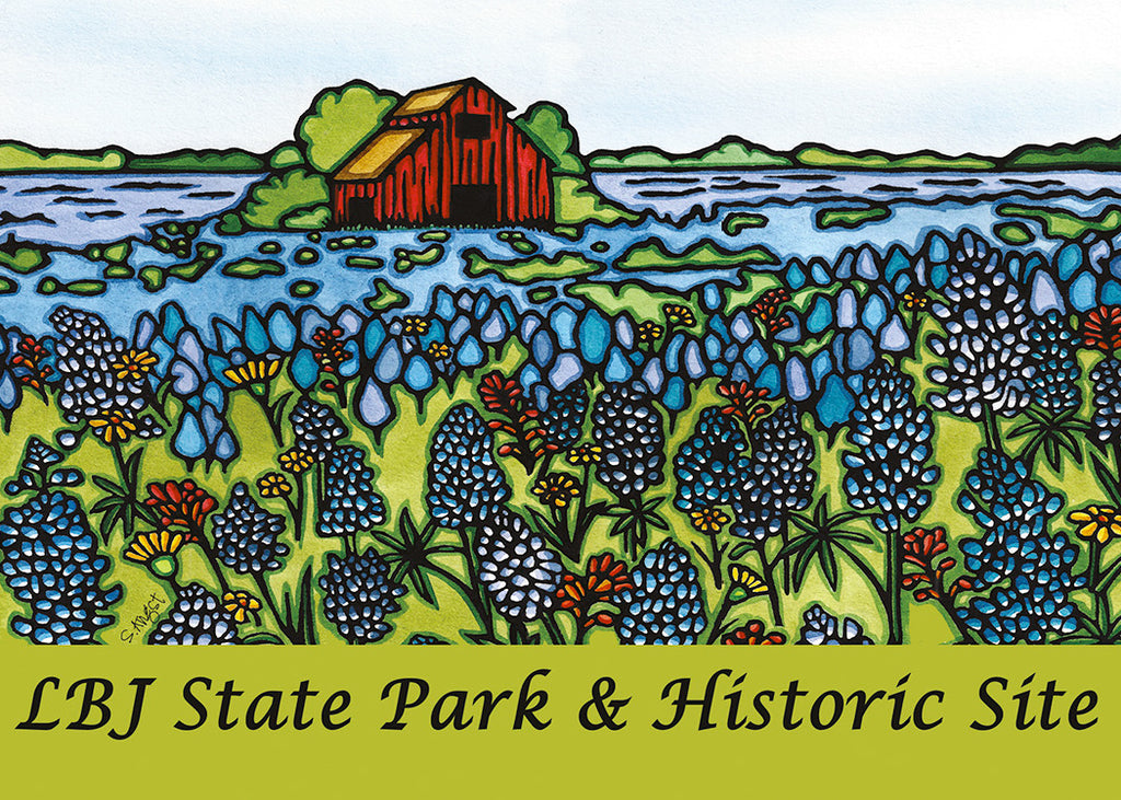 LBJ State Park Fields of Blue 2.5x3.5 Magnet