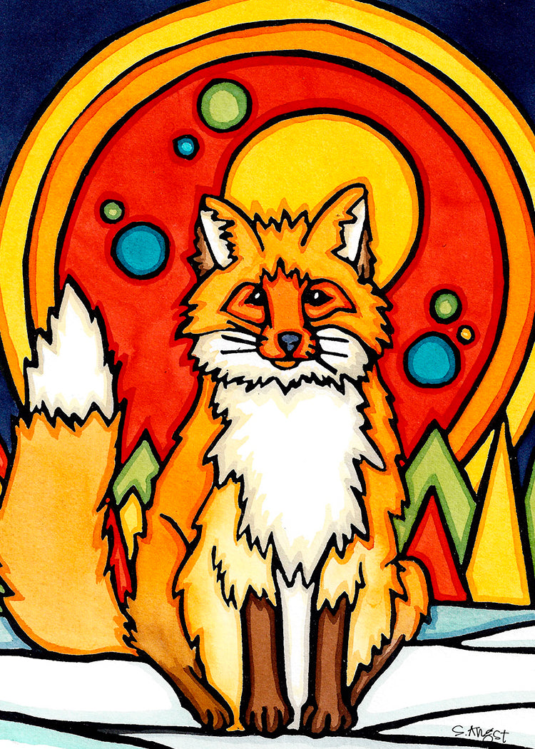 Fox in Forest 2.5x3.5 Magnet