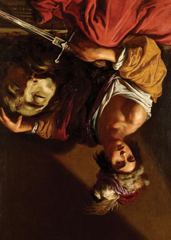 Claude Vignon-David with the Head of Goliath 2.5 x 3.5 Magnet Carded