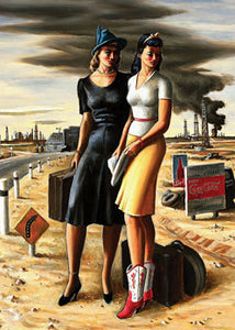 Jerry Bywaters Oil Field Girls 2.5 x 3.5 Magnet Carded