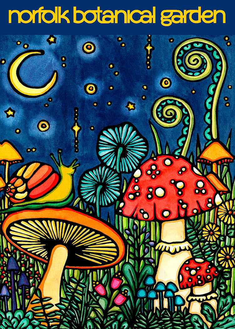 Norfolk Botanical Garden Mushroom 2.5x3.5 Magnet