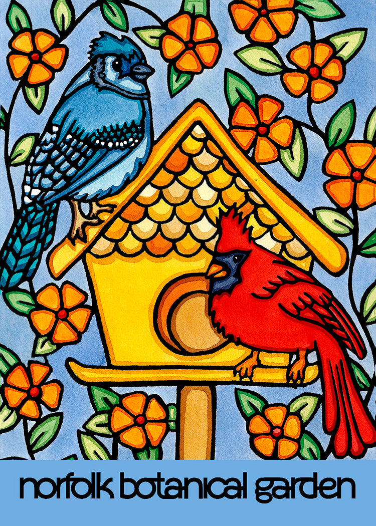 Norfolk Botanical Garden Birdhouse 2.5x3.5 Magnet