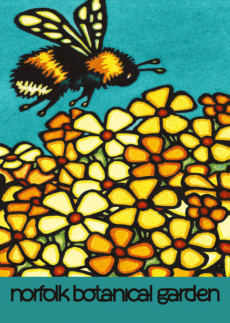 Norfolk Botanical Garden Bumble Bee 2.5x3.5 Magnet