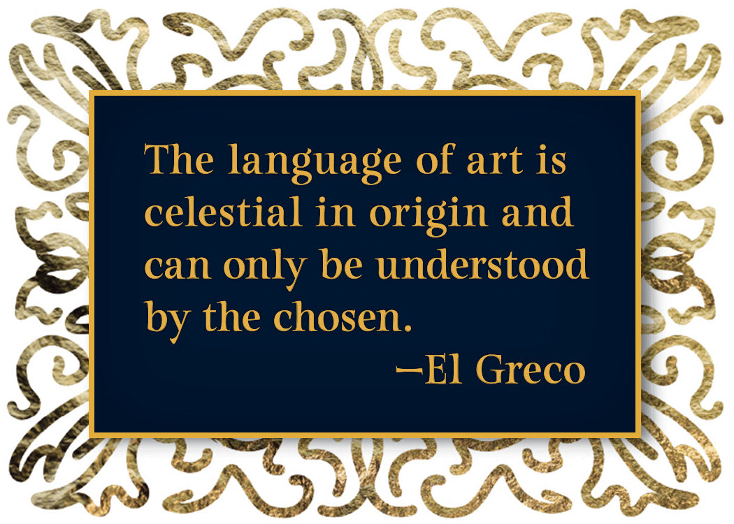 The Language of Art is Celestial Quote 2.5 x 3.5 Magnet
