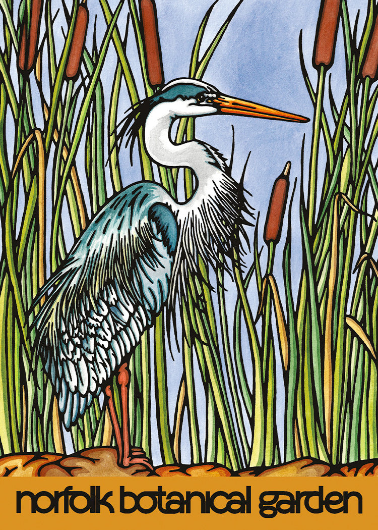 Norfolk Botanical Garden Heron 2.5x3.5 Magnet