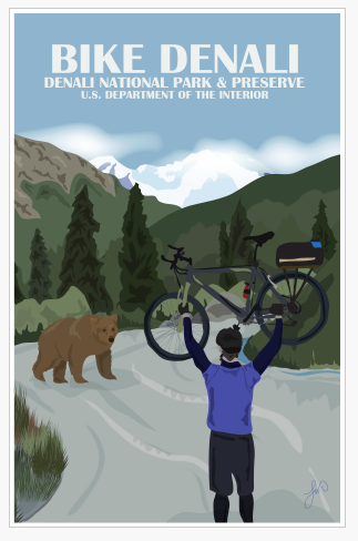 Bike 11x17 Poster White Tube with Label