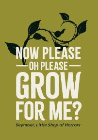 LSOH Now Please Grow for Me 2.5 x 3.5 Magnet non hanging bag