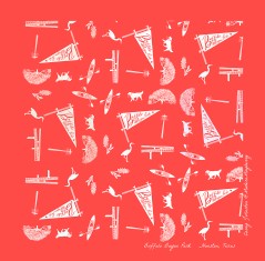 Bandana Pattern 2 Red 3x3 Magnet