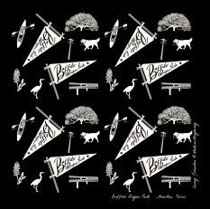 Bandana Pattern 5 Black 3x3 Magnet