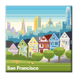 Painted Ladies Alamo 3x3 Magnet