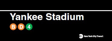 Yankee Stadium Subway Magnet 4.5 x 1.5 Packaged