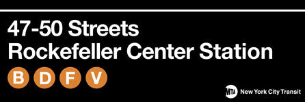 Rockefeller Center Subway Magnet 4.5 x 1.5 Packaged