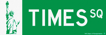 Times Square Street Sign4.5 x 1.5 Packaged