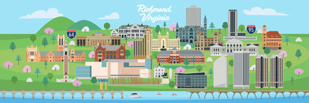 VMFA Richmond Panorama 4.5 X 1.5 Carded Magnet