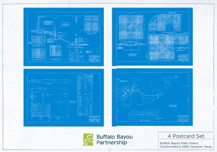 Cistern Blueprint Postcard Set of 4
