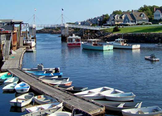 Perkins Cove Panorama 5x7 Greeting Card