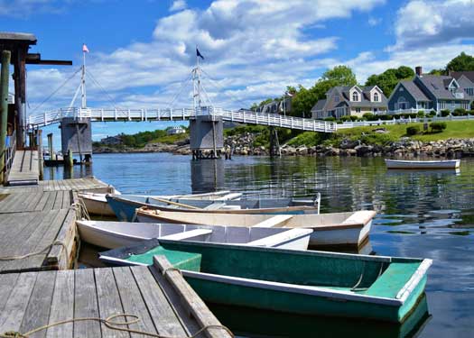 Perkins Cove Skiffs 5x7 Greeting Card
