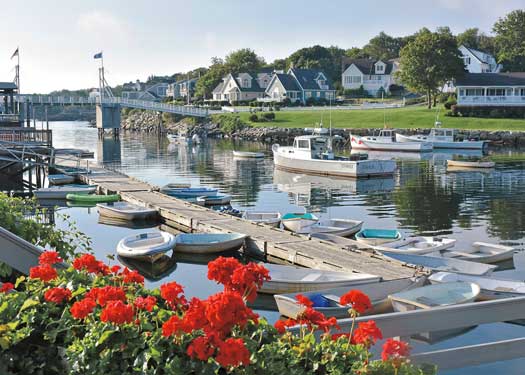 Perkins Cove Geraniums 5x7 Greeting Card