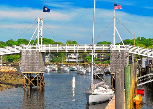 Perkins Cove Bridge 5x7 Greeting Card