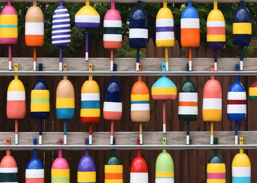 Maine Buoys 5x7 Greeting Card