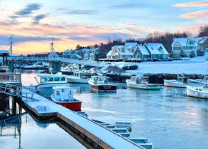 Perkins Cove Winter 5x7 Greeting Card