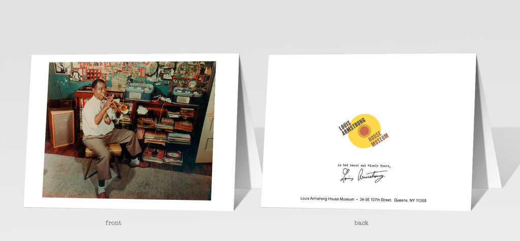 Louis Armstrong with Collages 5x7 Greeting Card