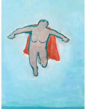Bradford Woman Flying 5x7 Greeting Card