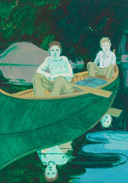 Two Boys in a Canoe Neil Welliver 5x7 Greeting Card