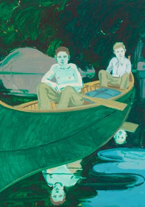 Two Boys in a Canoe Neil Welliver 5x7 Greeting Card