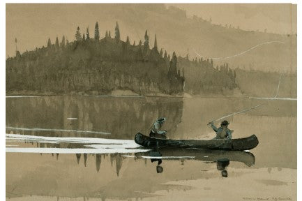 Two Men in a Canoe Winslow Homer 5x7 Greeting Card
