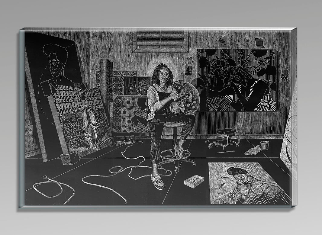 Hobbs Scene 5 The Studio Carving Out Time Acrylic Magnet Loose